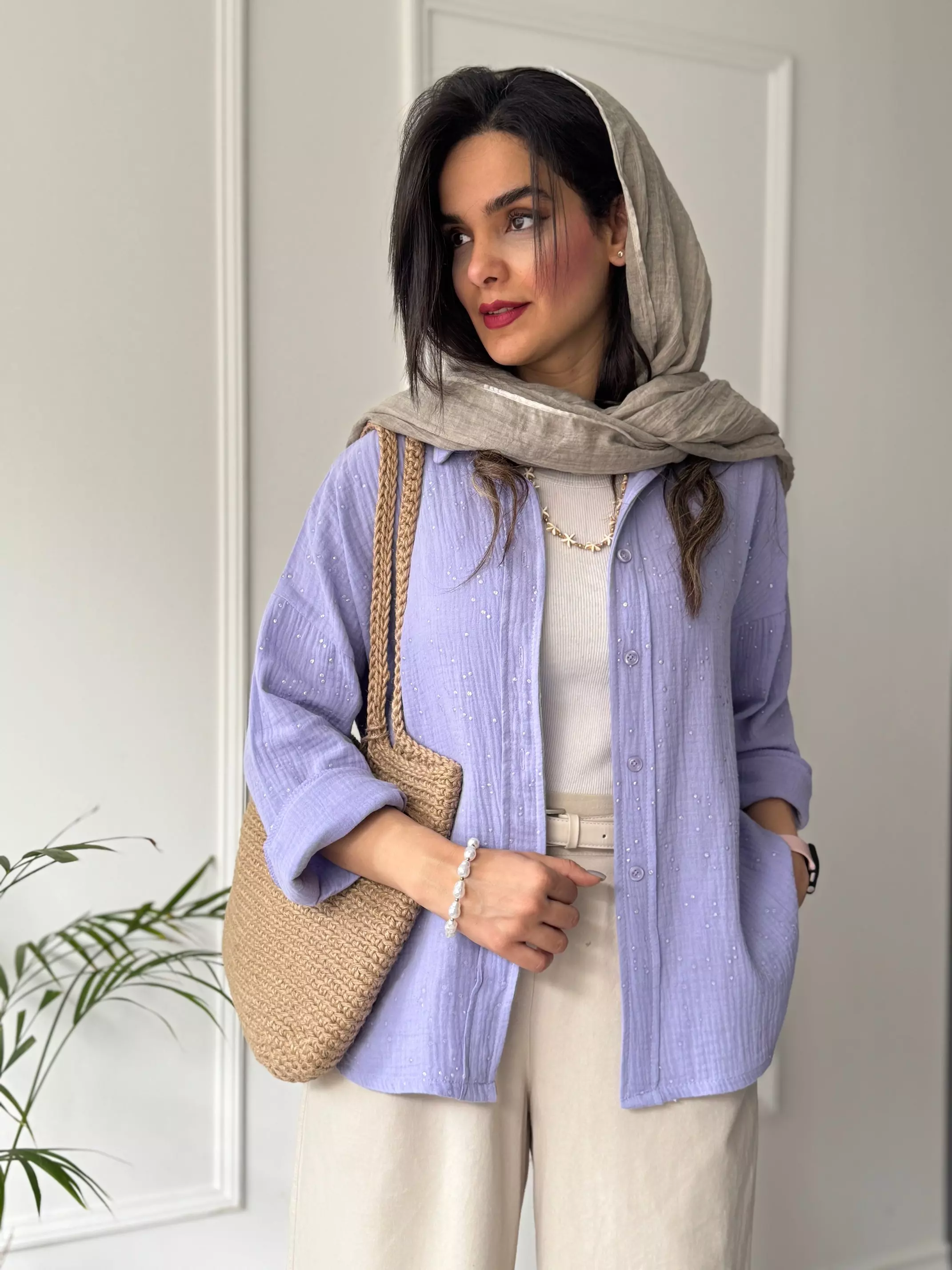 مانتو شومیزی پاستیلی میلانی